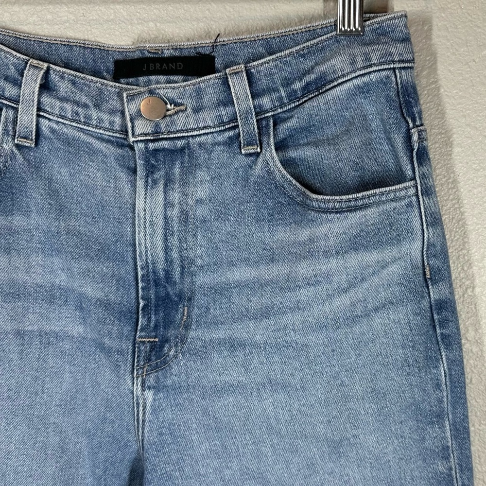 JBRAND Joan Crop Women's 28 Wide Straight Leg Crop Super High Rise Denim Jeans - Picture 6 of 12